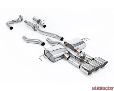 Milltek Resonated Catback Exhaust System for 2023-2026 Honda Acura Integra Type S DE5 2.0 Turbo with 3 x GT-115 Polished Trims - SSXHO310