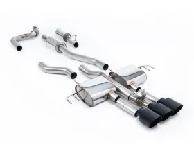Milltek Resonated Catback Exhaust System with 3 x GT-115 Cerakote Black Trims for 2023-2026 Honda Acura Integra Type S DE5 2.0 Turbo 320hp