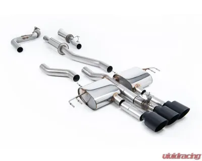 Milltek Resonated Catback Exhaust System with 3 x GT-115 Cerakote Black Trims for 2023-2026 Honda Acura Integra Type S DE5 2.0 Turbo 320hp - SSXHO311