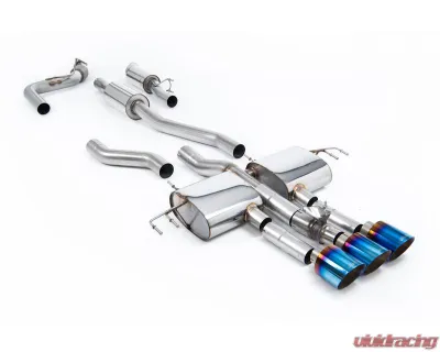Milltek Resonated Catback Exhaust System with 3 x GT-115 Burnt Blue Titanium Trims for Honda Acura Integra Type S DE5 2.0 Turbo 2023-2026 - SSXHO313