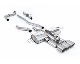 Milltek Catback Exhaust System for 2023-2026 Honda Acura Integra Type S DE5 2.0 Turbo, Resonated, 3 x GT-115 Brushed Titanium Trims