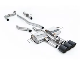 Milltek Catback Exhaust System, Resonated Mid Volume, Honda Acura Integra Type S DE5 2023-2026, 3 x JET-115 Carbon Fiber Trims