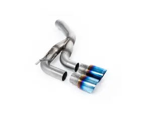 Milltek Rear Silencer with Twin GT-90 Burnt Blue Titanium Trims for Land Rover Defender D200 D250 D300 2019-2026