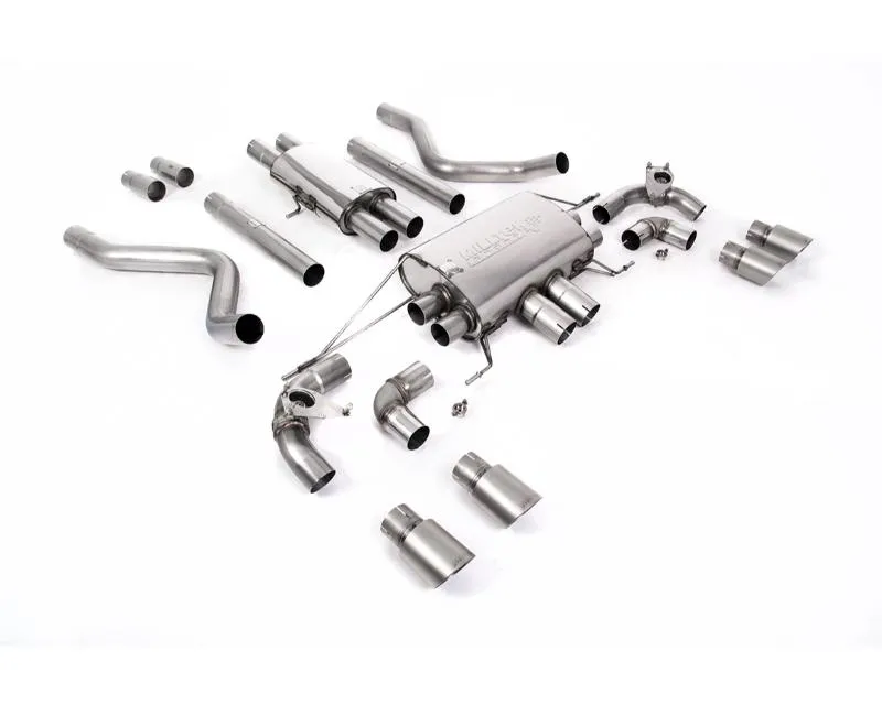Milltek Resonated Catback Valved System with Quad GT-90 Brushed Titanium Tips Land Rover | Range Rover Defender 110 5.0 V8 525PS NAS Non-OPF | GPF Vehicles Only 2021-2026 - SSXLR180