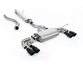Milltek Resonated Catback Exhaust System with GT-90 Black Trims for 2023-2026 Land Rover Defender 130 P300/P400e