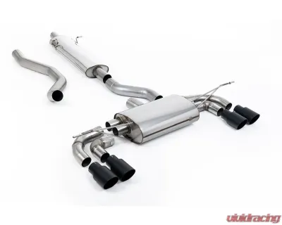 Milltek Resonated Catback Exhaust System with GT-90 Black Trims for 2023-2026 Land Rover Defender 130 P300/P400e - SSXLR215