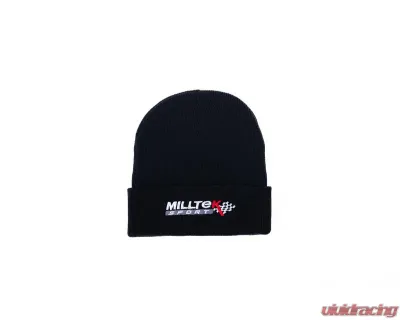Milltek Sport Classic Design Black Beanie - Unisex, One Size, 100% Acrylic Material - SSXMKT164