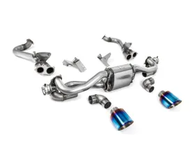 Milltek Catback Exhaust with Secondary Cat Bypass & Burnt Blue Titanium Trims for Porsche Boxster & Cayman 718 GTS 4.0 OPF 2020-2026