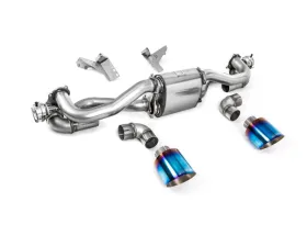 Milltek Catback Exhaust with Burnt Blue Titanium GT-115 Trims for Porsche Boxster/Cayman 718 GTS 4.0 OPF 2020-2026