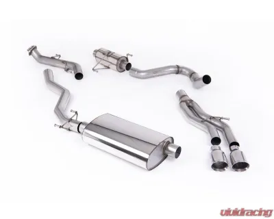 Milltek Resonated Catback Exhaust System for 2024-2026 Toyota Tacoma 2.4L Turbo Hybrid, 5ft & 6ft Beds, 2 x GT-100 Polished Tips - SSXTY213