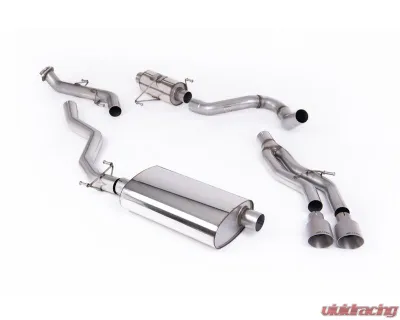 Milltek Resonated Catback Exhaust System for 2024-2026 Toyota Tacoma 2.4L Turbo Hybrid Crew Cab 5ft Bed | Extended Cab 6ft Bed with 2 x GT-100 Brushed Titanium Tips - SSXTY215