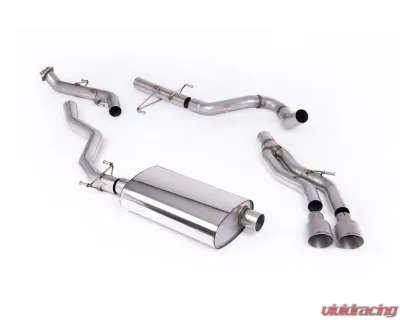 Milltek Non-Resonated Catback Exhaust for 2024-2026 Toyota Tacoma 2.4L Turbo Hybrid Crew Cab 5ft Bed, Extended Cab 6ft Bed, 2 x GT-100 Brushed Titanium Tips - SSXTY219