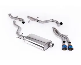Milltek Non-Resonated Catback Exhaust Toyota Tacoma 2.4L Turbo Hybrid 2024-2026, 5ft Bed, Blue Titanium Tips