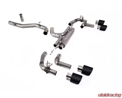 Milltek 80mm Race Catback Exhaust System with Carbon JET-115 Trims for 2021-2024 Volkswagen Golf Mk8 R 2.0 TSI - SSXVW671