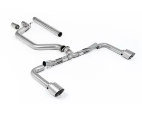 Milltek 80mm Race System Catback Exhaust with Brushed Titanium GT-115 Trims for Volkswagen Golf Mk8 GTi 2020-2026