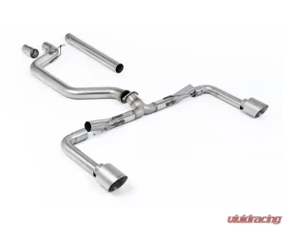 Milltek 80mm Race System Catback Exhaust with Brushed Titanium GT-115 Trims for Volkswagen Golf Mk8 GTi 2020-2026 - SSXVW680