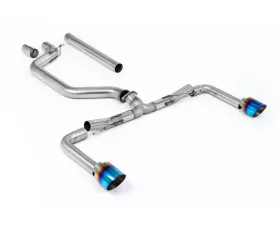 Milltek 80mm Race Catback Exhaust System with Burnt Blue Titanium Trims for Volkswagen Golf Mk8 GTi 2020-2026