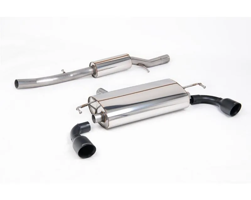 Milltek Resonated Catback with GT-100 Cerakote Black Trims Volkswagen Golf Mk4 R32 3.2 V6 4WD 2002-2005 - SSXVW690