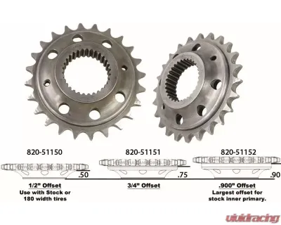 HardDrive 24T 3/4" Offset 6-Speed Chain Conversion Sproket Harley Davidson 2008-2021 - 191327