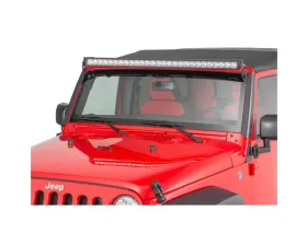 Quadratec 2 Bolt LED Light Bar Windshield Pillar Mounting Brackets Jeep Wrangler 2007-2018