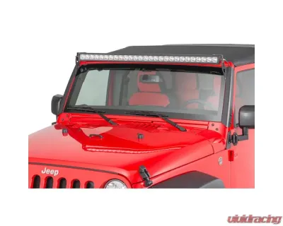 Quadratec 2 Bolt LED Light Bar Windshield Pillar Mounting Brackets Jeep Wrangler 2007-2018 - 120058124