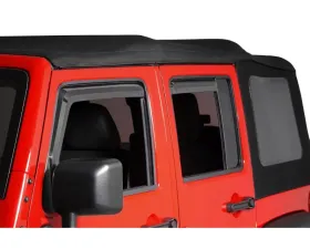 Quadratec 4pc Window Visors Jeep Wrangler Unlimited 4-Door JK 2007-2018