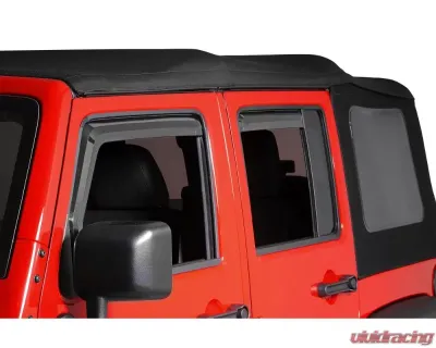 Quadratec 4pc Window Visors Jeep Wrangler Unlimited 4-Door JK 2007-2018 - 580229Q
