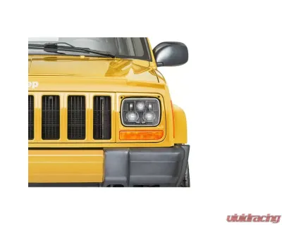 Quadratec Premium Heated LED Projector Beam Headlights Jeep Cherokee XJ | Comanche MJ | Wrangler YJ 1984-1995 - 97109.0312.07