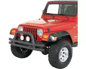 Quadratec QR3 Dual-Tube Front Bumper w/ Textured Black Hoop Jeep 1976-2006