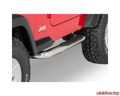 Quadratec QR3 Heavy Duty Side Steps Stainless Steel Jeep Wrangler 1987-2006 - B083101A2