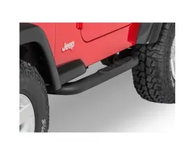 Quadratec QR3 Heavy Duty Side Steps Textured Black Jeep Wrangler TJ | Wrangler YJ 1987-2006