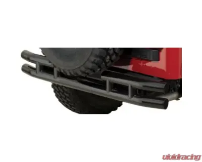 Quadratec QR3 Dual-Tube Rear Bumper Gloss Black Jeep CJ-5 | CJ-7 | CJ-8 1955-1986 - D083720A