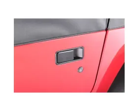 Quadratec Drivers Side Half Steel Door Handle in Black Jeep Wrangler 1987-2006
