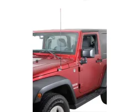 Quadratec JK-CBFMAK Stainless Steel Fender Mount CB Antenna Kit Jeep Wrangler 2007-2018