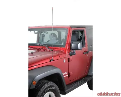 Quadratec JK-CBFMAK Stainless Steel Fender Mount CB Antenna Kit Jeep Wrangler 2007-2018 - JK-CBFMAK