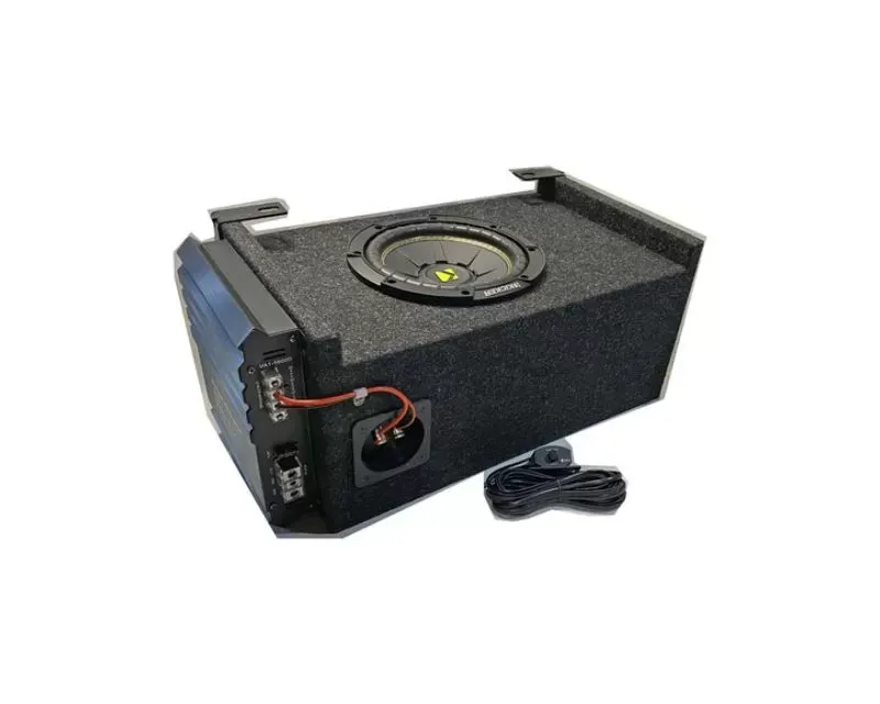 Quadratec Custom Rear Subwoofer Kit with 8" Kicker CompR Subwoofer & Power Acoustik Amplifier Jeep Wrangler 1987-2006 - JW-SUB8