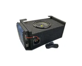 Quadratec Custom Rear Subwoofer Kit with 8" Kicker CompR Subwoofer & Power Acoustik Amplifier Jeep Wrangler 1987-2006
