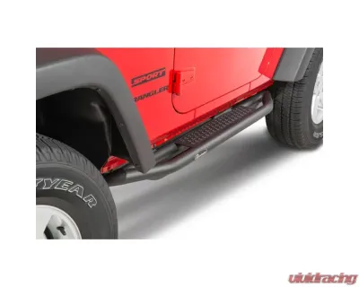 Quadratec QRC Side Armor with Step Without Entry Guards Jeep Wrangler 2007-2018 - PW013491