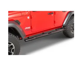 Quadratec QR4 Heavy Duty Oval Side Steps Jeep Wrangler Unlimited 4-Door JL 2018-2021