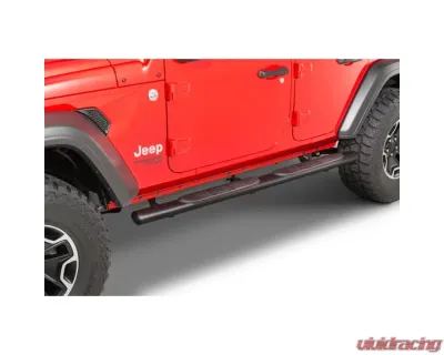 Quadratec QR4 Heavy Duty Oval Side Steps Jeep Wrangler Unlimited 4-Door JL 2018-2021 - PW027560