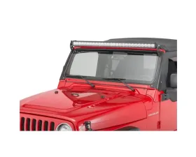 Quadratec LED Light Bar Windshield Pillar Mounting Brackets Jeep Wrangler 1997-2006