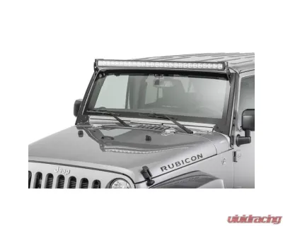 Quadratec LED Light Bar Windshield Pillar Mounting Brackets Jeep Wrangler 2007-2018 - Q400.600.100