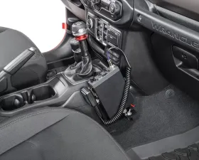 Quadratec Quick Disconnect CB Radio Mount Universal Application Jeep Gladiator | Wrangler 2-Door | 4-Door JK 2018-2021