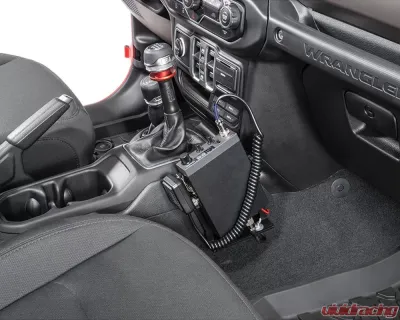 Quadratec Quick Disconnect CB Radio Mount Universal Application Jeep Gladiator | Wrangler 2-Door | 4-Door JK 2018-2021 - JL-CBMU