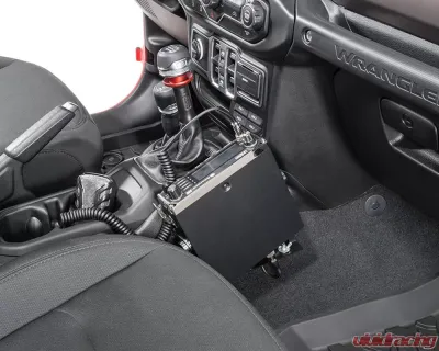 Quadratec Quick Disconnect CB Radio Mount Universal Application Jeep Gladiator | Wrangler 2-Door | 4-Door JK 2018-2021 - JL-CBMU