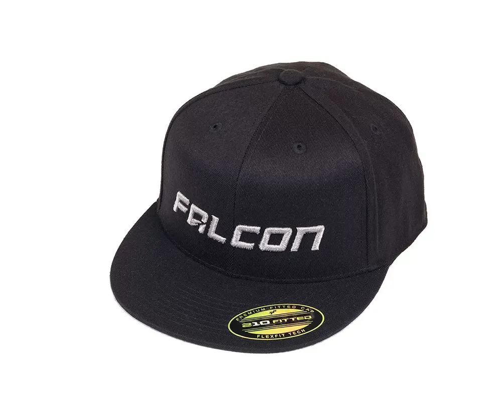 Falcon Shocks FlexFit Flat Visor Hat Black/Silver - Large/XLarge - 93-06-04-001