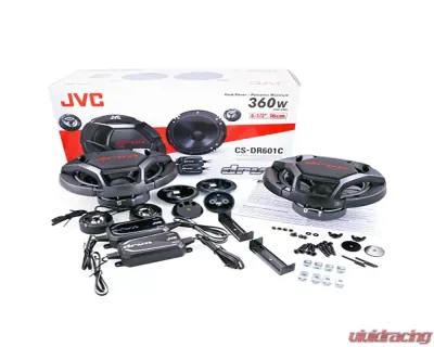 JVC 6-1/2" 2-Way Component Speakers w/ A2 Warranty - CS-DR601C