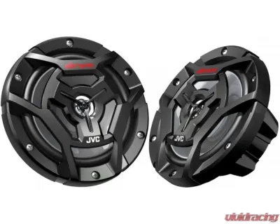 JVC Water Resistant Woofers 6-1/2" 2-Way Coaxial Speakers (Black) w/ A2 Warranty - CS-DR6200M