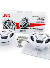 JVC Water Resistant Woofers 6-1/2" 2-Way Coaxial Speakers (White) w/ A2 Warranty                                     - CS-DR6201MW - Image 5