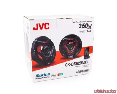 JVC 21-color LED Illumination 6.5inch 2-Way Coaxial Speakers (Black) w/ A2 Warranty - CS-DR620MBL